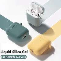 silicone anti lost protective cover skin case for apple airpods 21 charging case anti lost protective soft silicone airpods 12