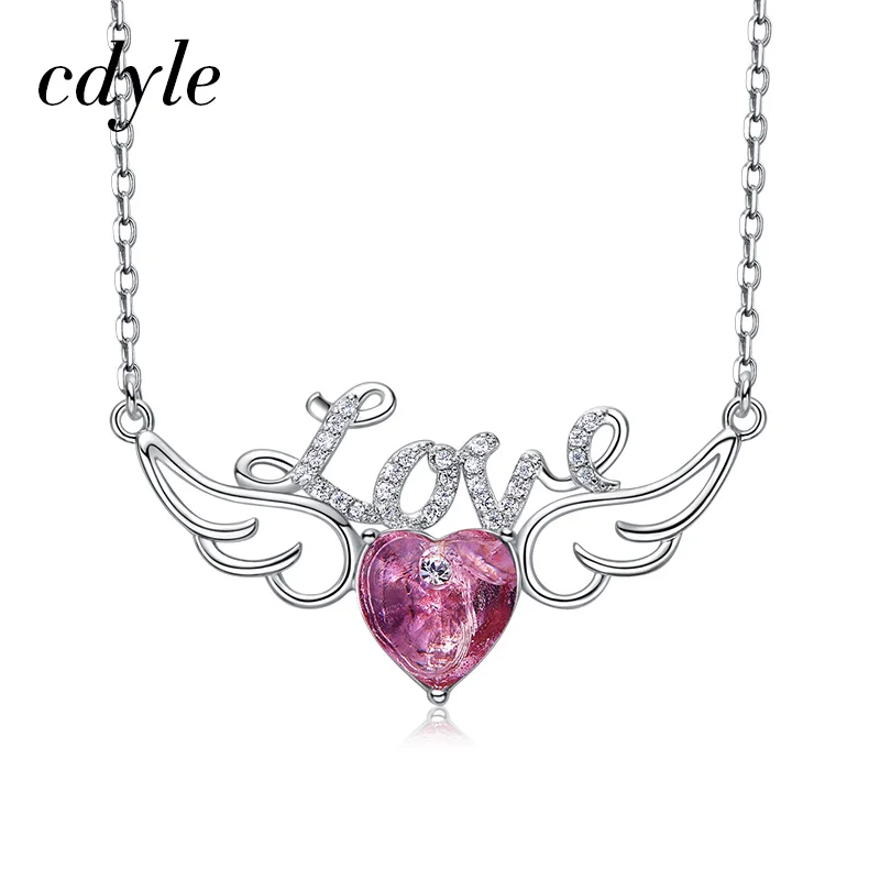 Cdyle лидер продаж ожерелье из кубического циркона с надписью LOVE подвеска