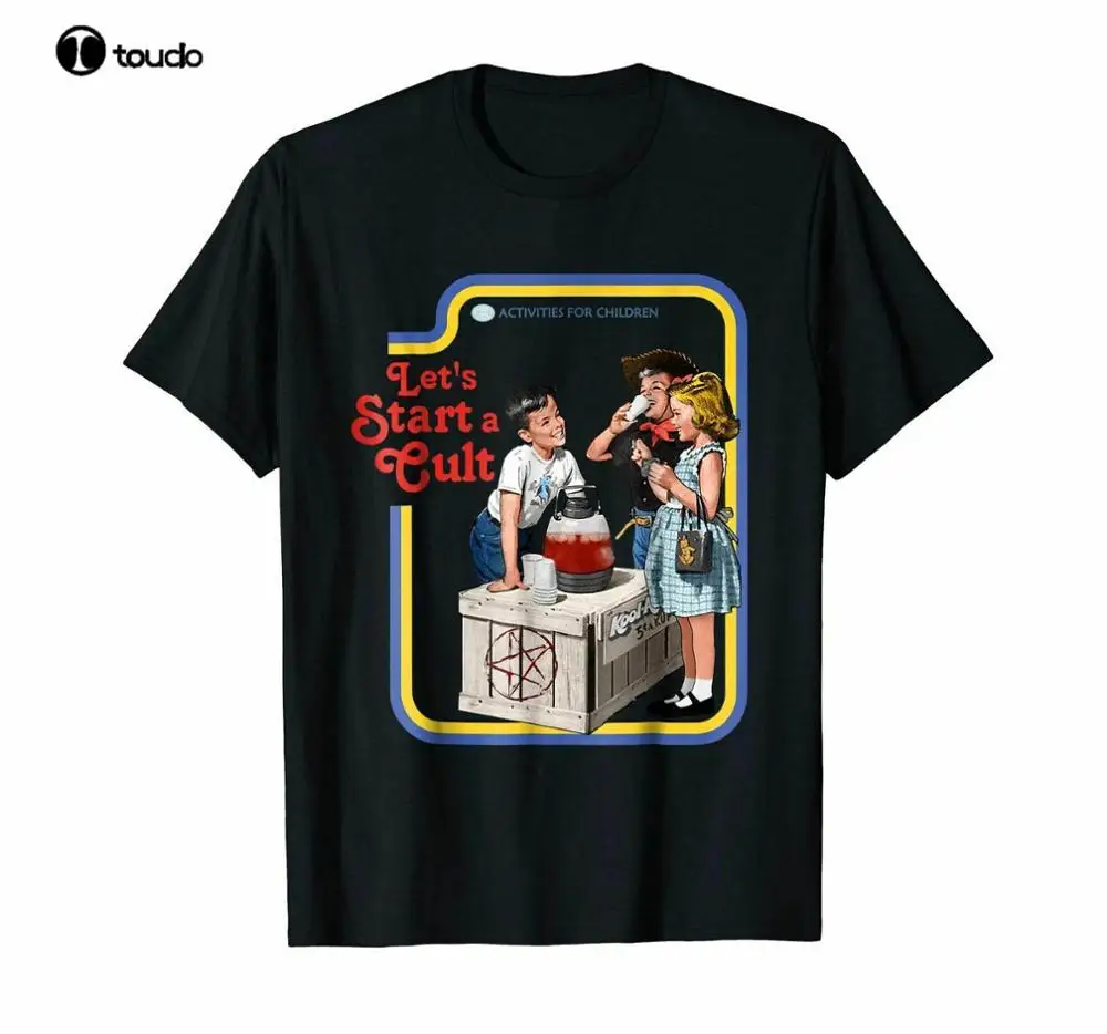 

Let's Start A Cult Activities For Children Halloween Witch Black T-Shirt