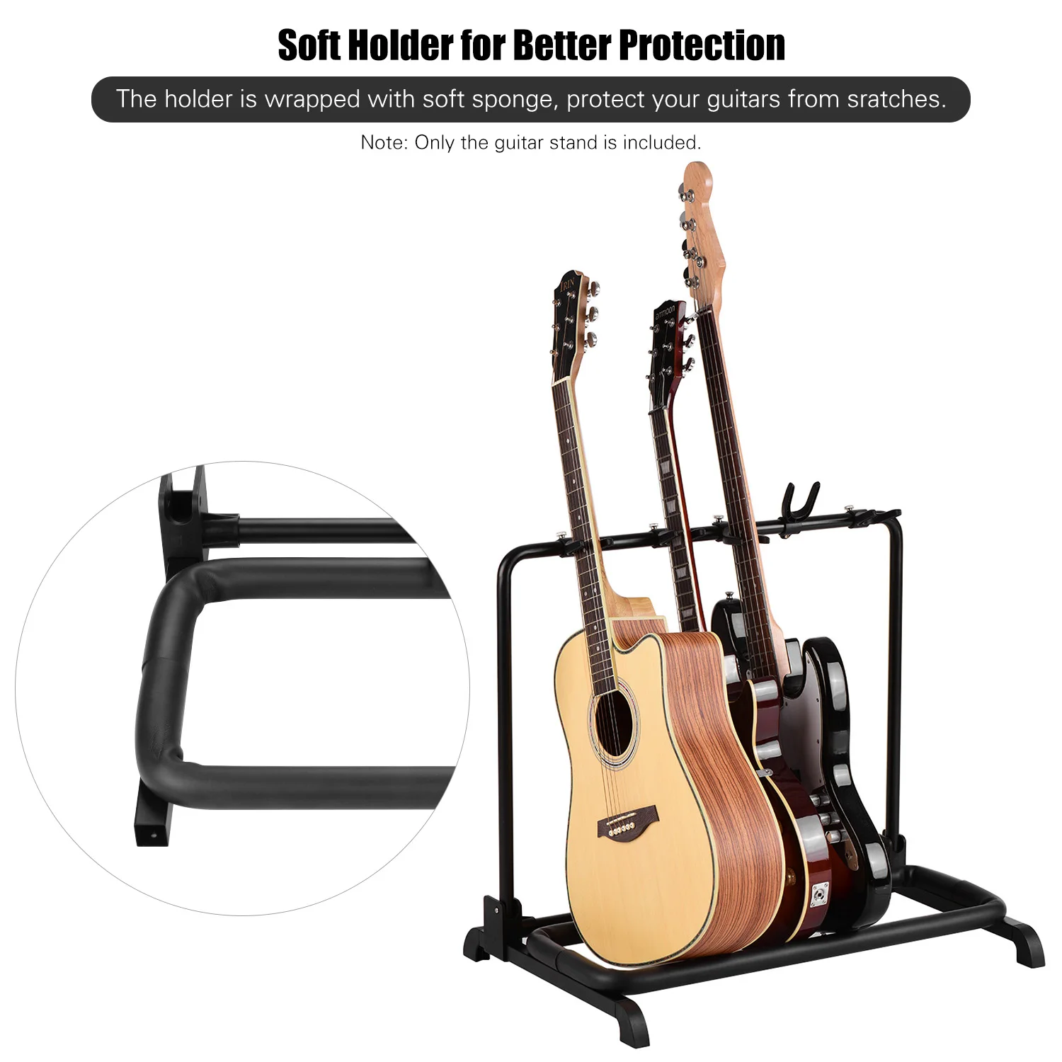 

Foldable Guitar Stand 5 Holders for Guitar Display Storage Suitable for Multi-guitar Displays Guitar Aeccessaries Guitar Parts