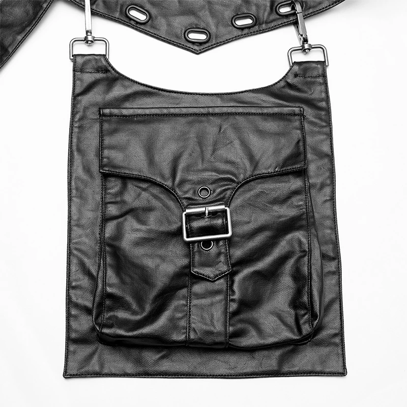 Черный длинный жилет в стиле Панк RAVE японского воина кибер панк будущие войны