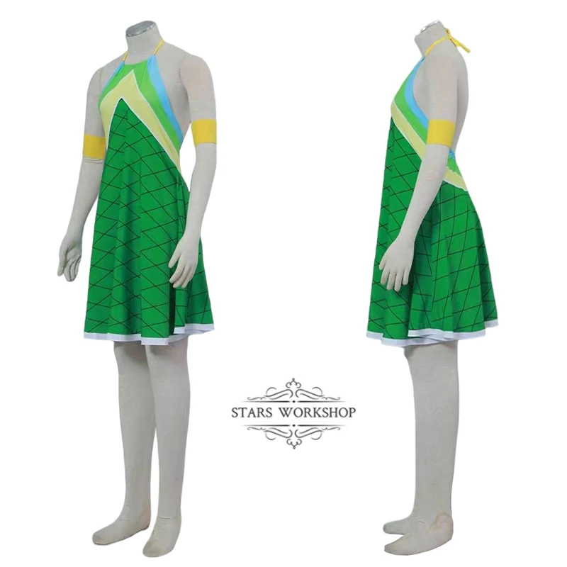 Женский костюм для косплея Венди марвелл из аниме Фея хвост зеленое платье Милая