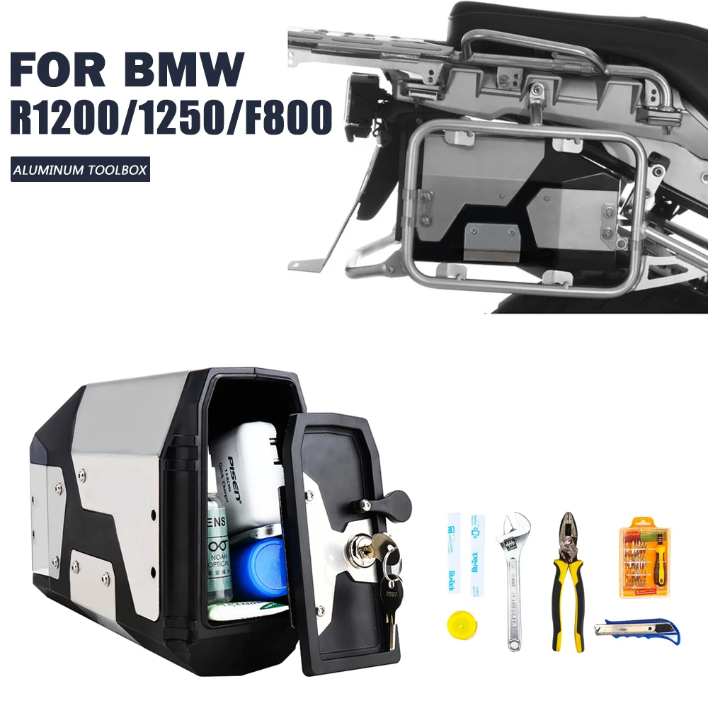 Tool Box Aluminum box For BMW R1250GS r1200gs lc & adv Adventure 2002 2008 2018 for BMW r 1200 gs Motorcycle Left Side Bracket enlarge