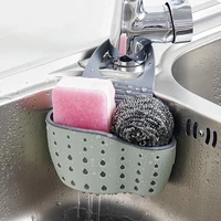 home storage drain basket kitchen sink holder adjustable soap sponge shlf hanging drain basket bag kitchen accessories