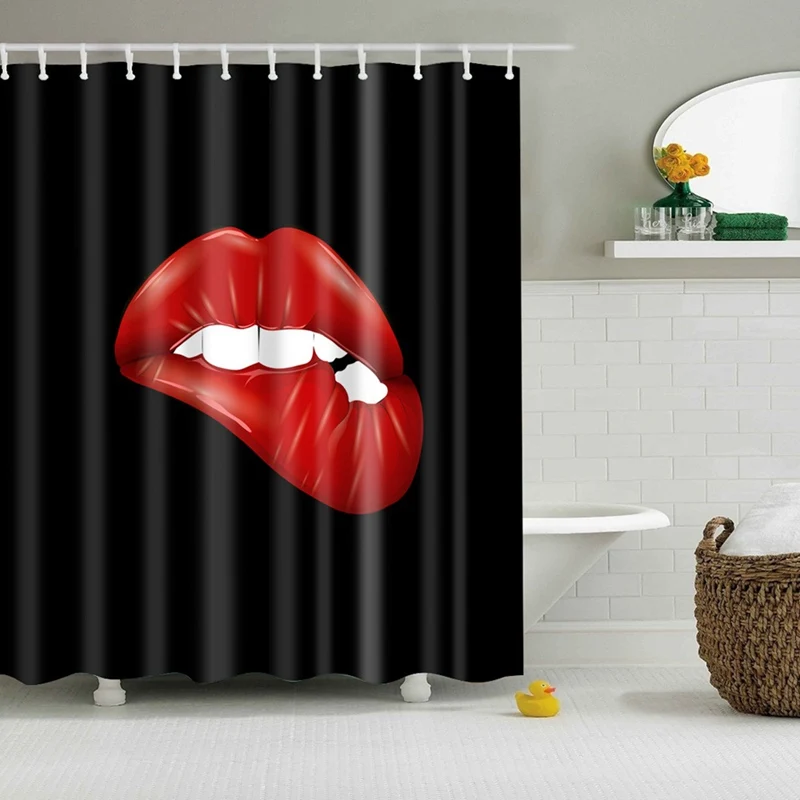 Dafield модные аксессуары занавеска для душа макияжа тема узор духи губная помада