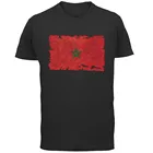 Мужская футболка, новейшие хипстерские футболки с круглым вырезом, 100% хлопок, брендовые Новые футболки, флаг Марокко, Мужская футболка