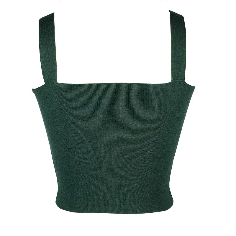 

European and American Hot Women's Sexy Spaghetti Straps Knitted Sexy Sling Vest