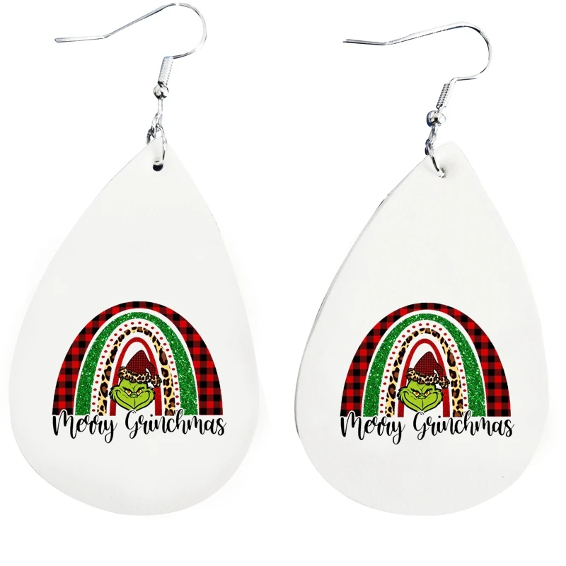

Wondrous Faux Leather Glitter Nickel Freechoice of Merry Grinch Mas Earrings Bulk Wholesale