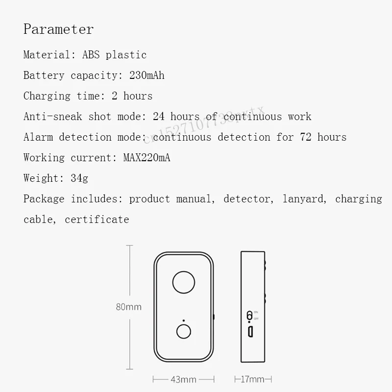 Xiaomi Mi Smoovie многофункциональный инфракрасный детектор камера с пинхолом детектор анти-потеря карманный размер инфракрасный Безопасность для путешествий