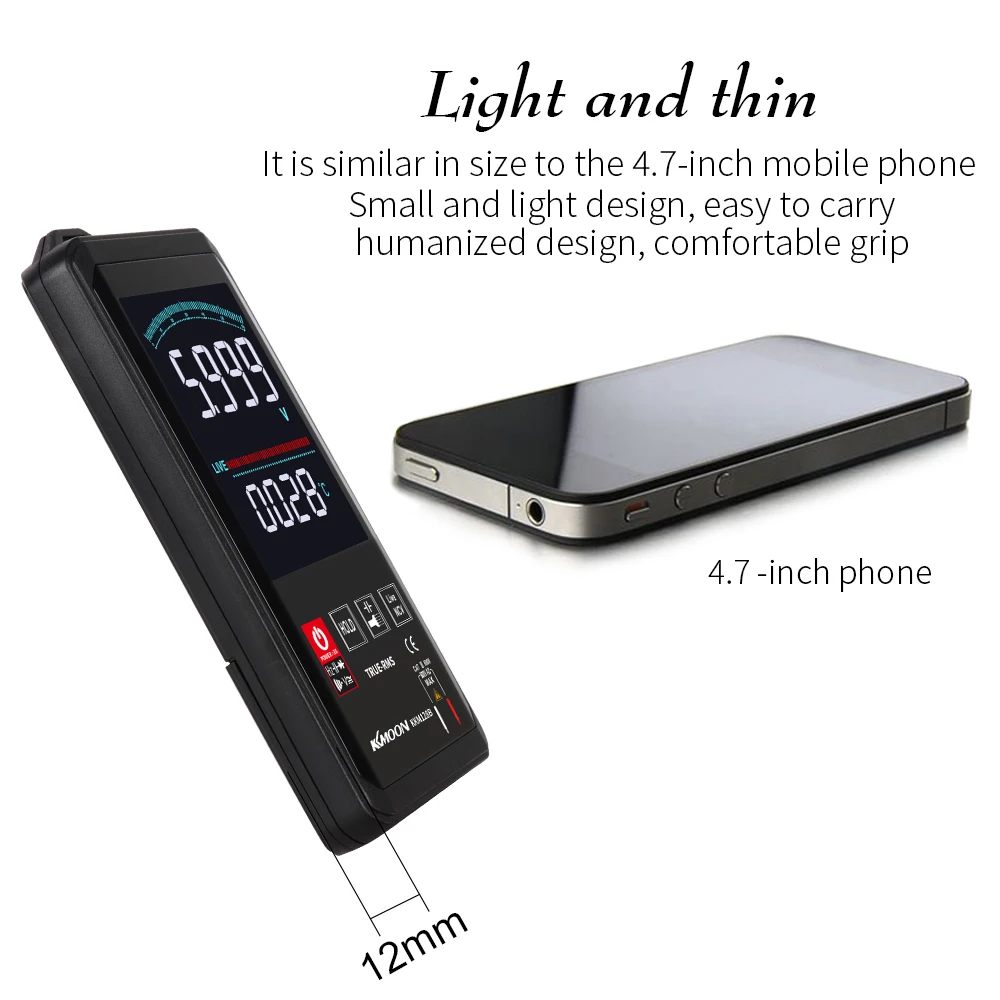 KKmoon Digital Multimeter Ultra-thin Voltage Frequency Capacitance Resistance Meter 6000 Counts Display Backlight | Инструменты