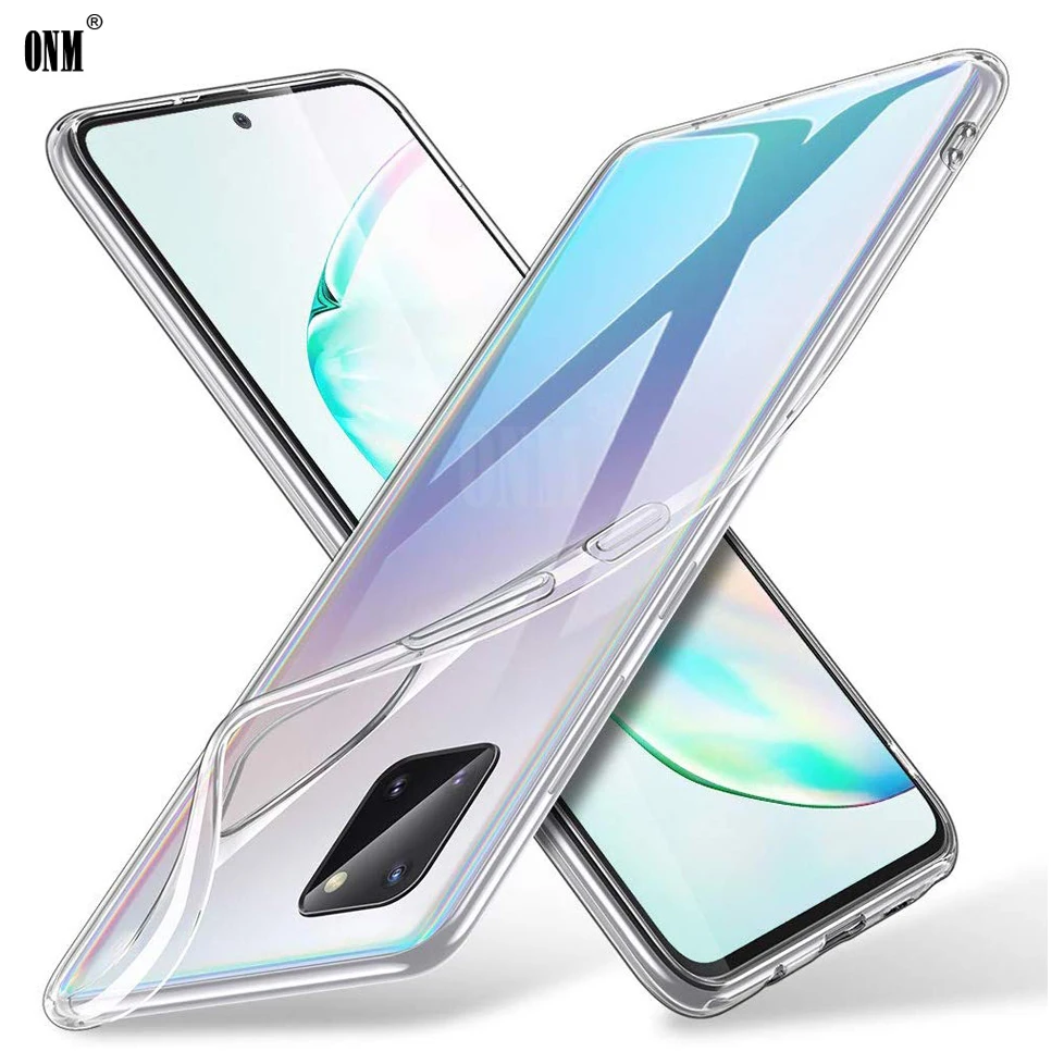 S10 чехол для Samsung Galaxy Lite TPU Силиконовый Прозрачный Бампер Мягкий Note 10 прозрачная