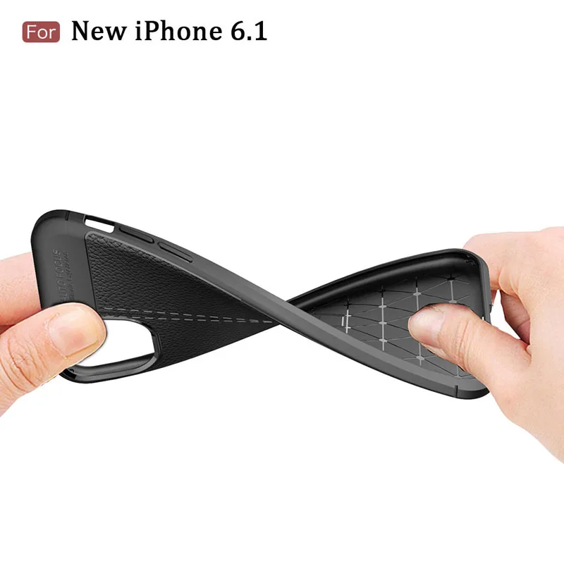 For iPhone 11 Pro Max Case 6.1/5.8/6.5 inch Litchi Pattern Soft Shell 7 8 Plus X XS XR Phone Protective Cover |