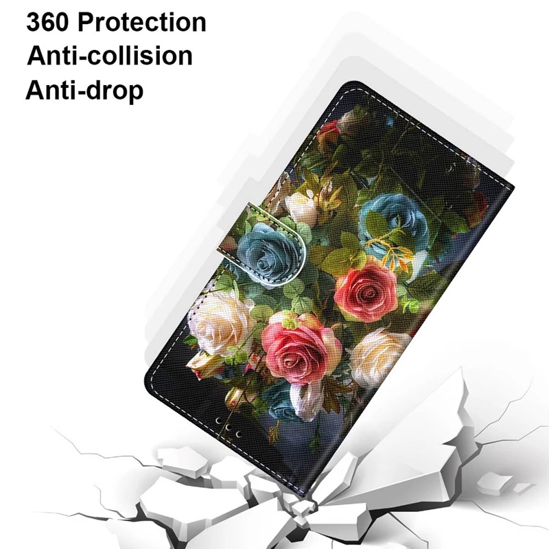 Флип чехол в стиле ретро с цветами и бабочками для Huawei Y5 Y6 Y7 Y8 2018 2019 2017 кошелек