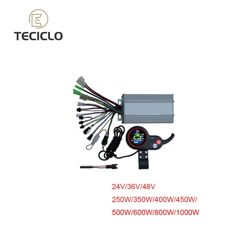 

Регулятор бесщеточного двигателя постоянного тока, 250-1000 Вт, с ЖК-экраном, дроссельная заслонка 2 в 1 для электроскутера