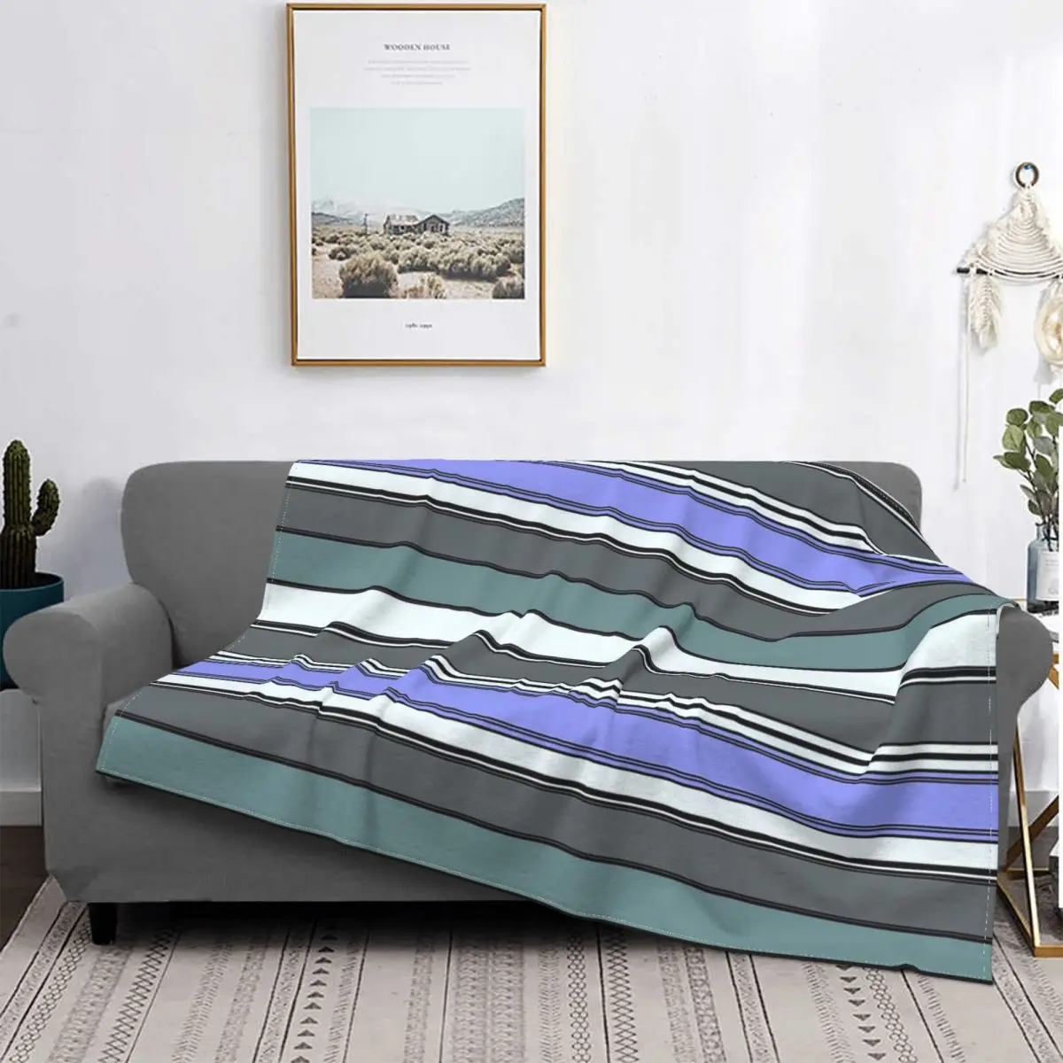 

Manta térmica a cuadros para el sofá, cobertor de 3 capas para la cama, toalla de playa