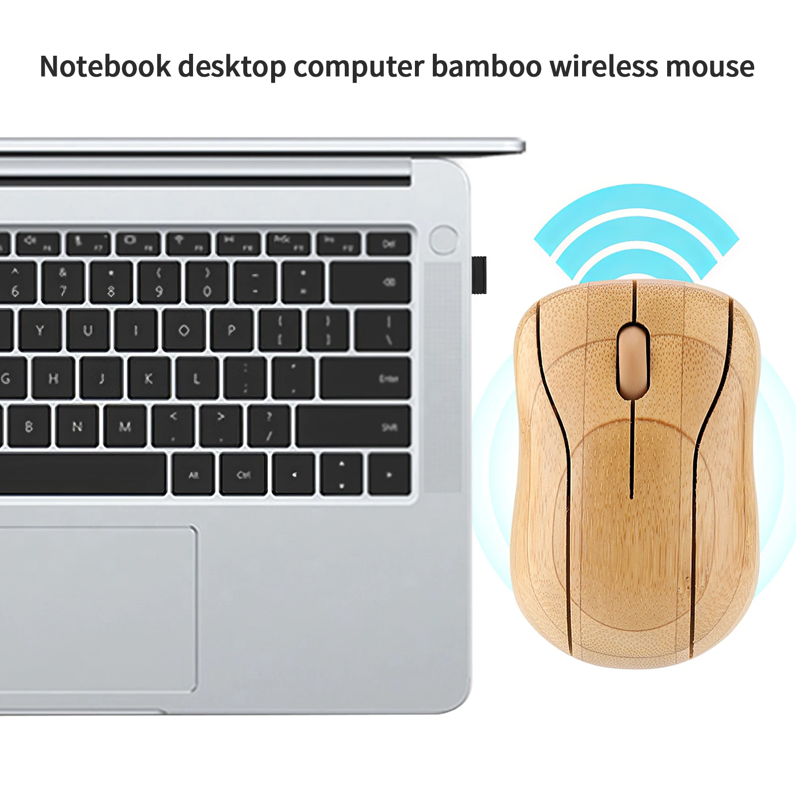 

Bamboo Wireless Mouse High Performance Optical Mouse Widely Compatible Wooden Laptop Mouse for Home Office Computer Laptop PC
