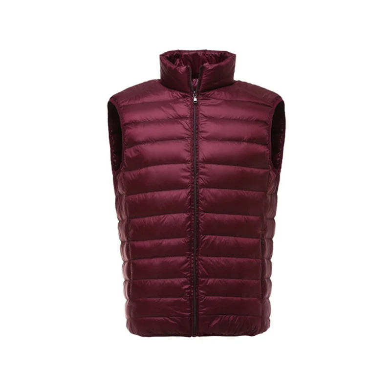 DAVYDAISY New Autumn Winter Man Waistcoat Ultralight Stand Collar Duck Down Padded Warm Vest Men Sleeveless Coat DCT-268