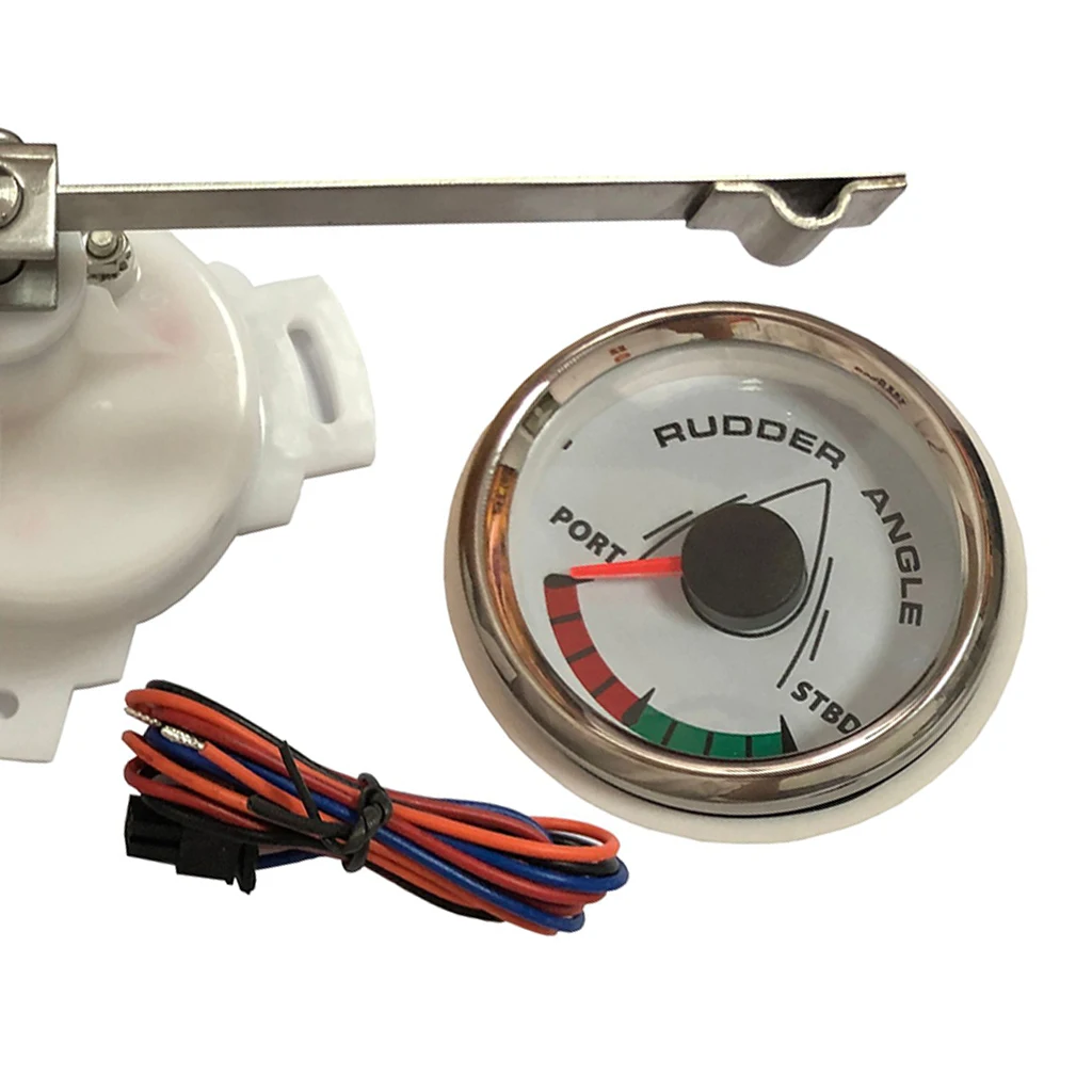 

9-32V 52mm 2'' Rudder Angle Gauge 0-190ohm with Sensor for Marine Boat Waterproof Dust-Proof Grade