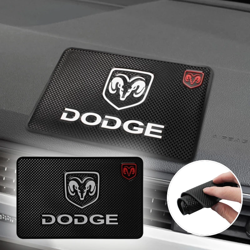 

Car Dashboard Phone Holder Silica Gel Anti-Slip Mat Pad Accessories For Dodge Caliber Ram 1500 Caravan Charger Grand Journey