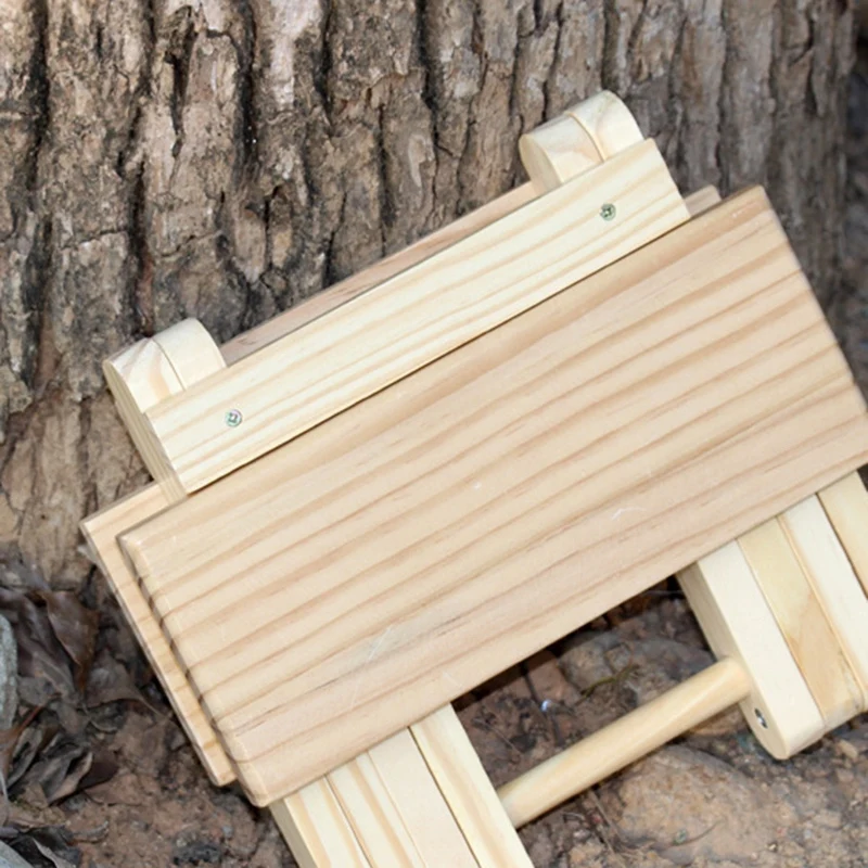 Деревянный складной стул детская мебель портативный домашний из массива дерева