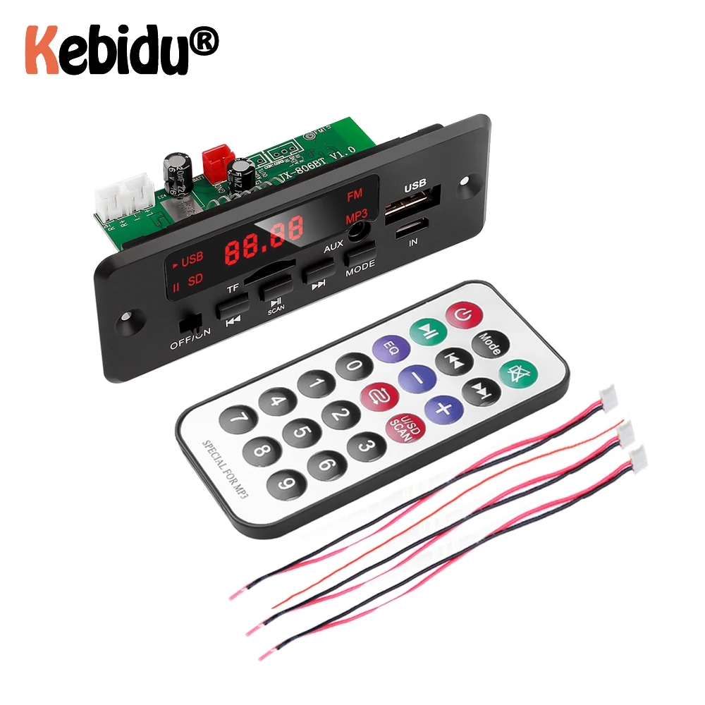 6V 12V 2*25W 50W усилитель MP3 плеер Плата декодера стандарта Bluetooth 5 0 автомобильный FM