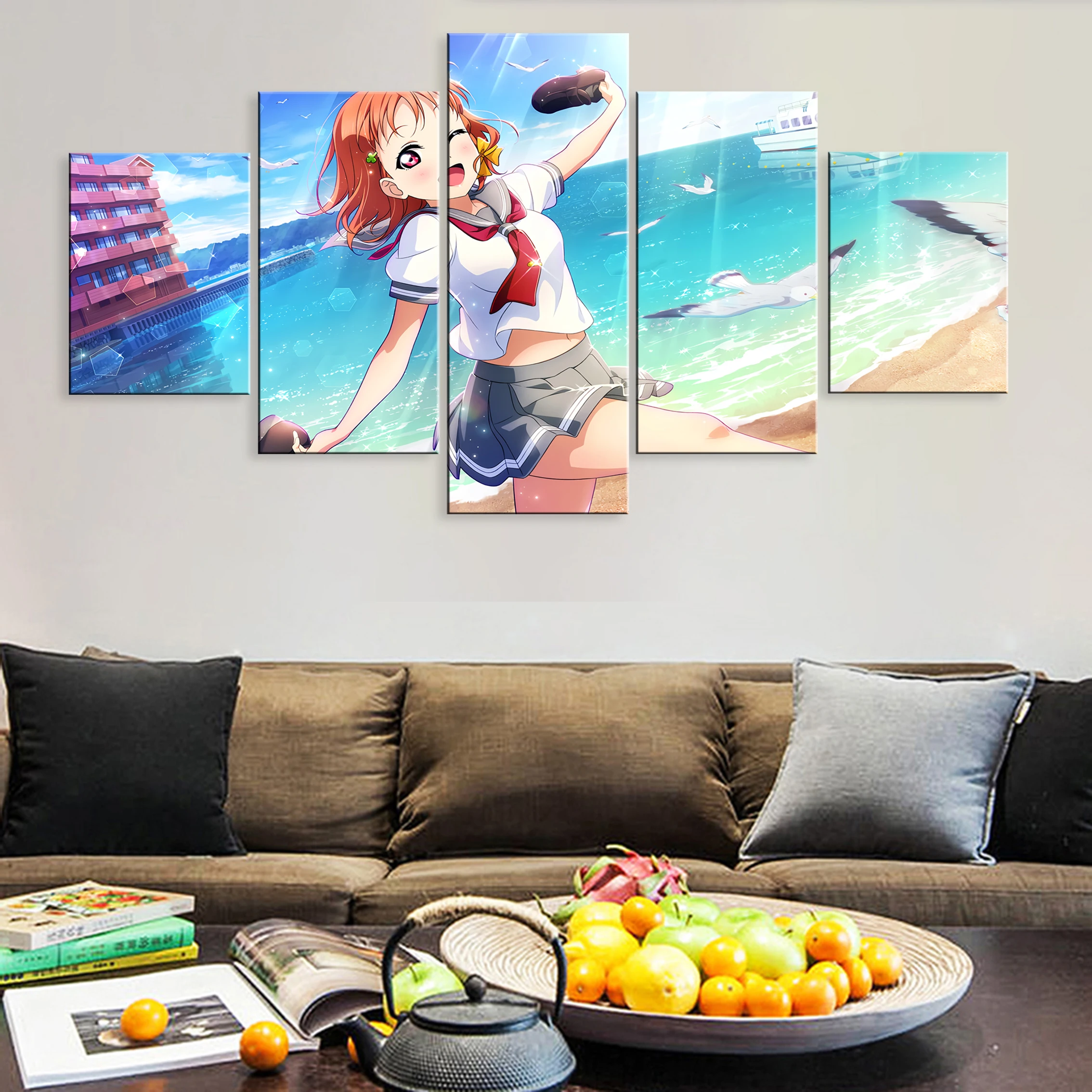 

Hd Printed 5 Pieces Artwork Canvas Living Room Home Decor Framework Anime LoveLive! Schoolidolproject
