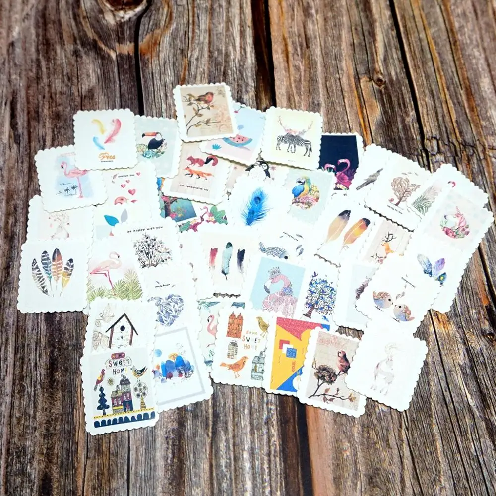 42 шт. милые животные водонепроницаемые наклейки сделай сам дневник декоративные
