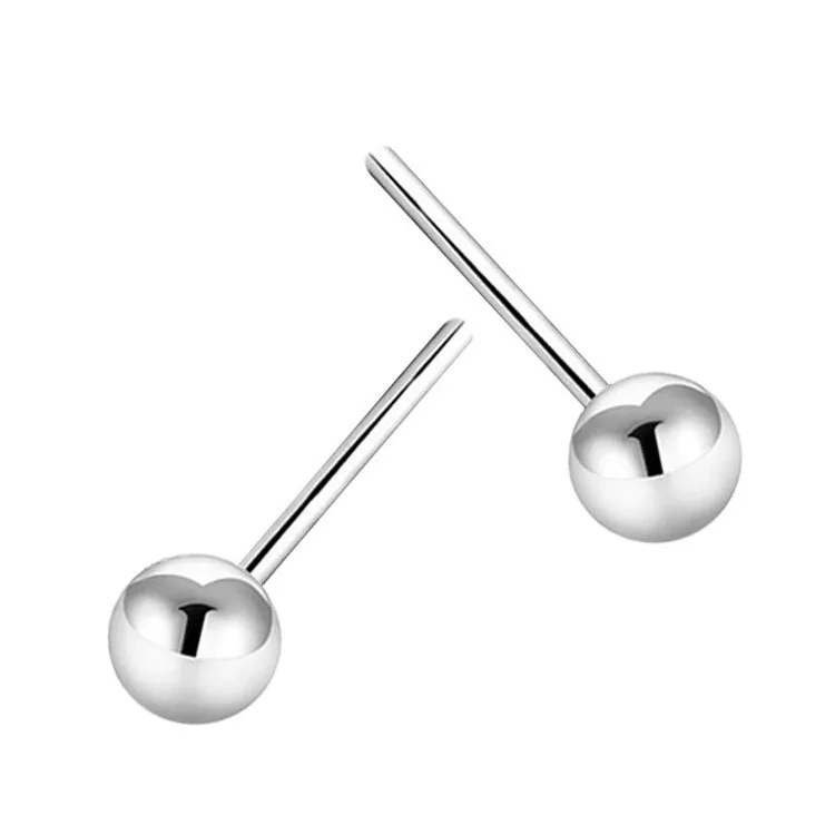 

Женские серьги-гвоздики из серебра 4,5 пробы, 6 мм