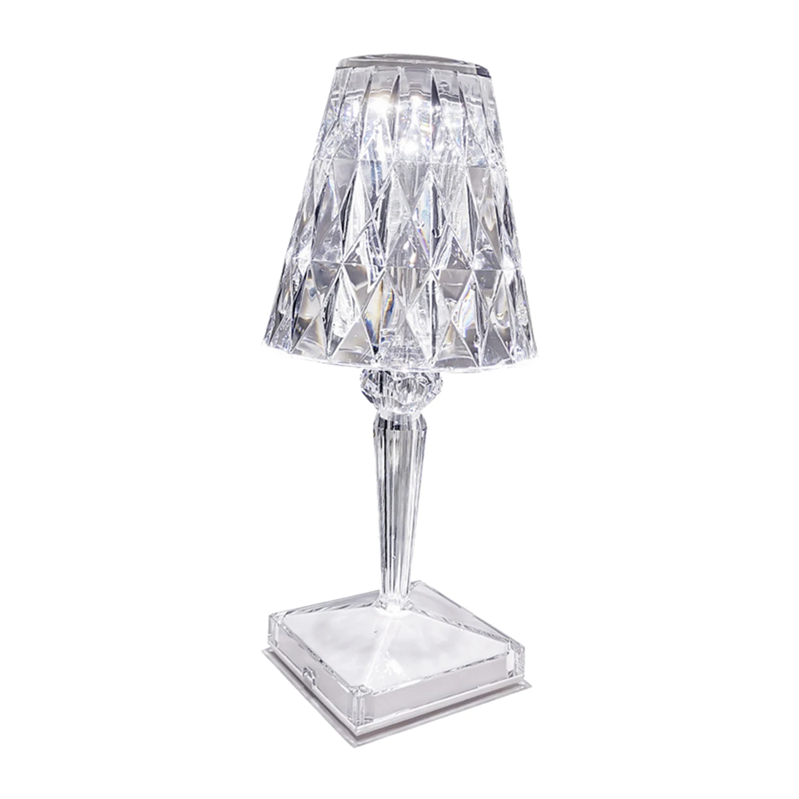 

Modern Diamond Table Lamp Touch Control Light Art Decor Bedroom Warm Light