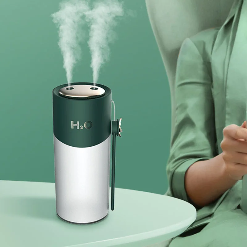 

Мини-увлажнитель воздуха 2020, портативный, USB, ароматизатор эфирного масла, с ремешком, 450 мл