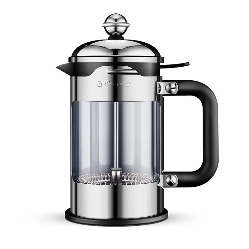

304 Френч-пресс для приготовления кофе лучшая кофеварка с двойными стенками из нержавеющей стали, изолированная кофейная заварочная чайник, ...