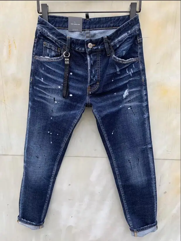 

DSQUARED2 WO мужские/мужские классические рваные байкерские Джинсы Верхняя одежда мужские брюки 966