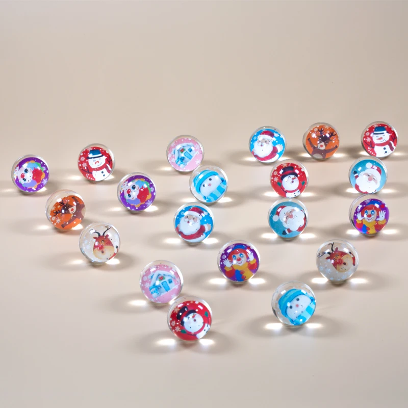 10 шт./пакет случайный Рождество игрушечный шарик смешанный упругий шар на