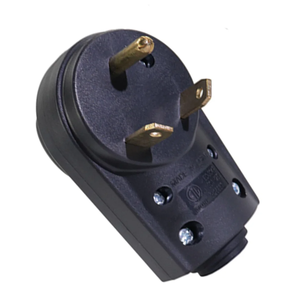 

Replacement Plug Male 30A 125V US Style RV Plug (Black)