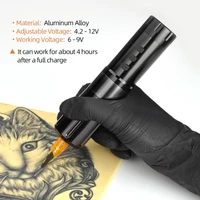 professional portable wireless tattoo machine pen 2000mah lithium battery power supply display tattoo equipment body art tools
