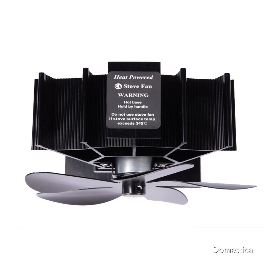 

Fireplace Fan Heat 5 Blades Stove Efficient Heat Distribution Powered Stove Fan Burner Home Fireplace Fan Indoor Accessories