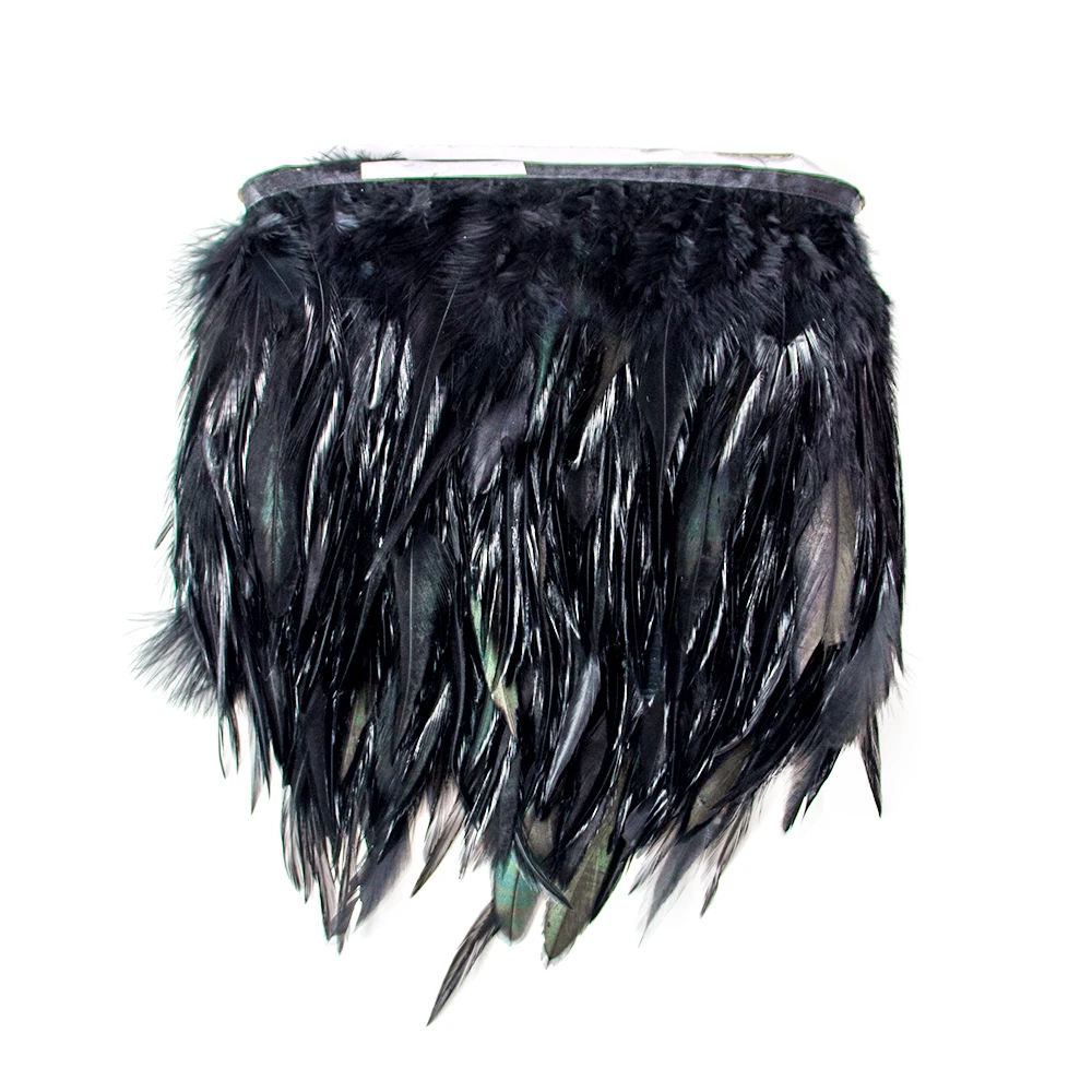 

1 Meter/Lot Dyed Rooster Feathers Trim 10-15 CM Chicken Fringe Decoration for Party Dress Clothes Sewing Accessory Craft Plumes