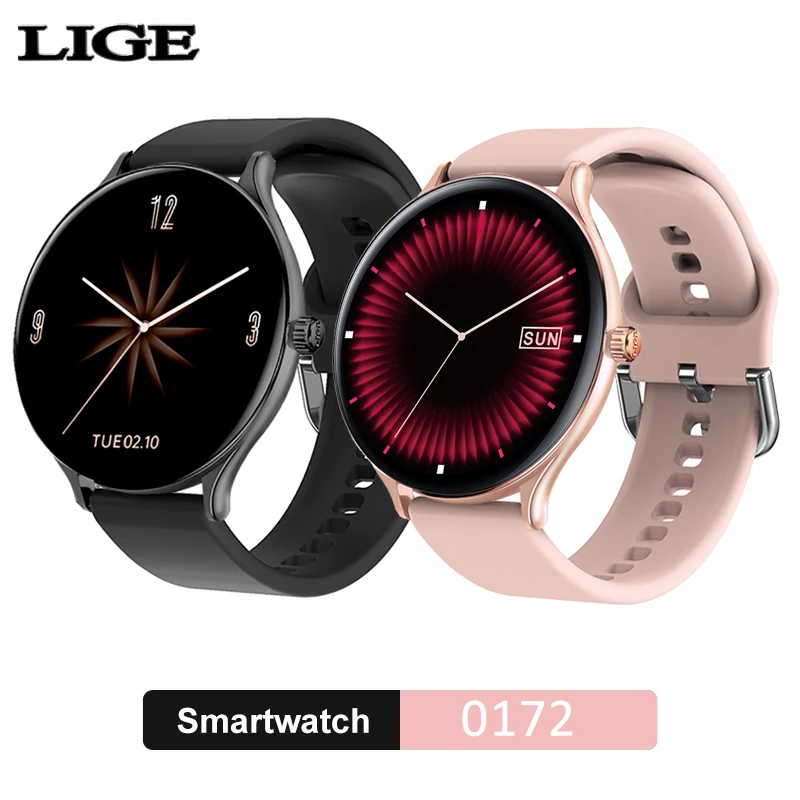 

LIGE New Smart Watch Realtime Weather Forecast Activity Tracker Heart Rate Monitor Sports Ladies Smart Watch Men For Android IOS