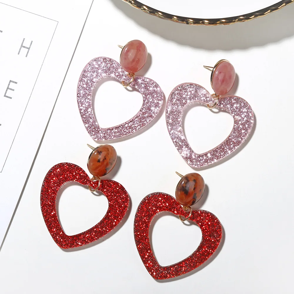 Модные трендовые сверкающие корейские серьги из искусственной кожи милые