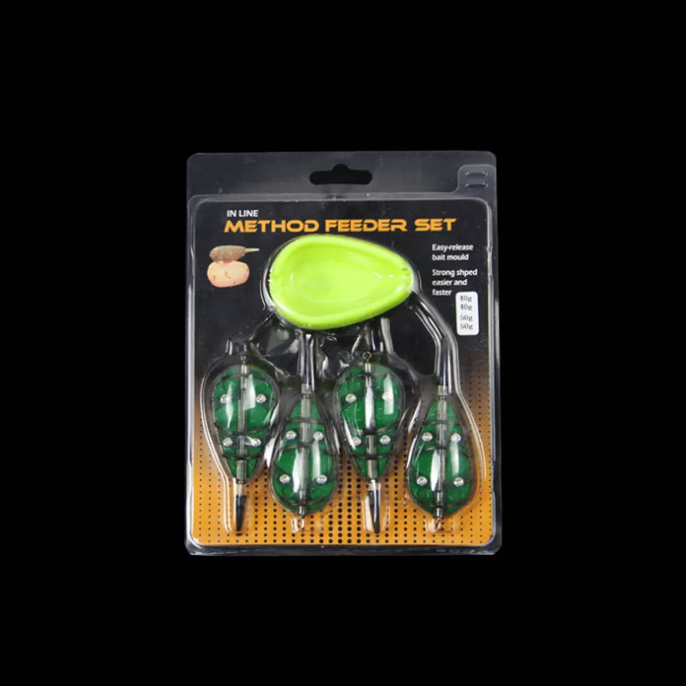 JIGEECARP 1pc Carp Barbel грубый Встроенный плоский метод фидер и форма для карпа кормушка