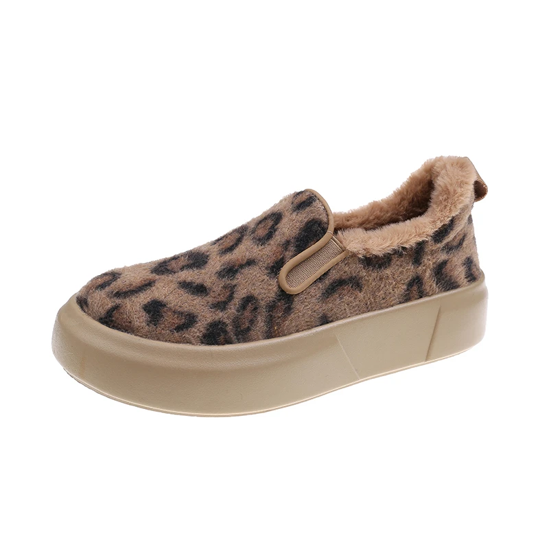 

Winter Women Sneakers Thick Platform Casual Warm Shoes Women Fashion Leopard Print High Top Shoes Sports Shoes Female Shoes