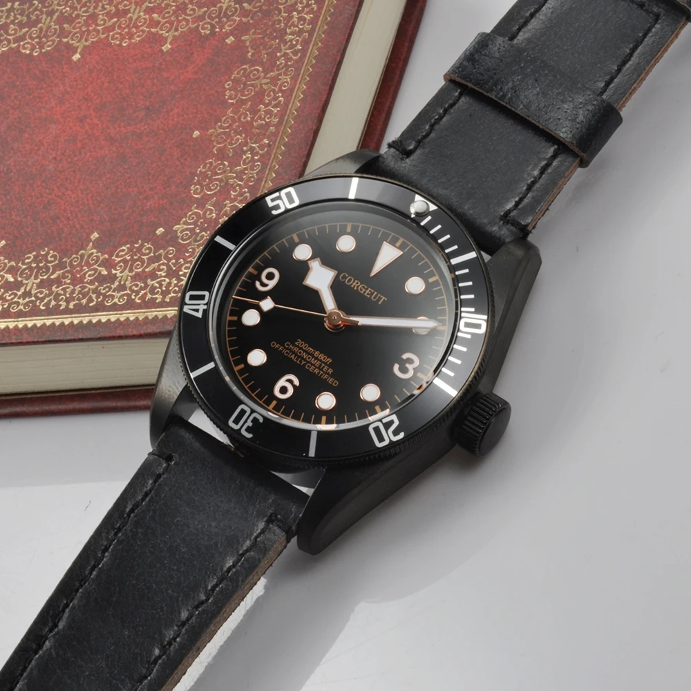 Топ бренд Corgeut 41 мм Мужские автоматические механические часы Miyota 8215 ядро