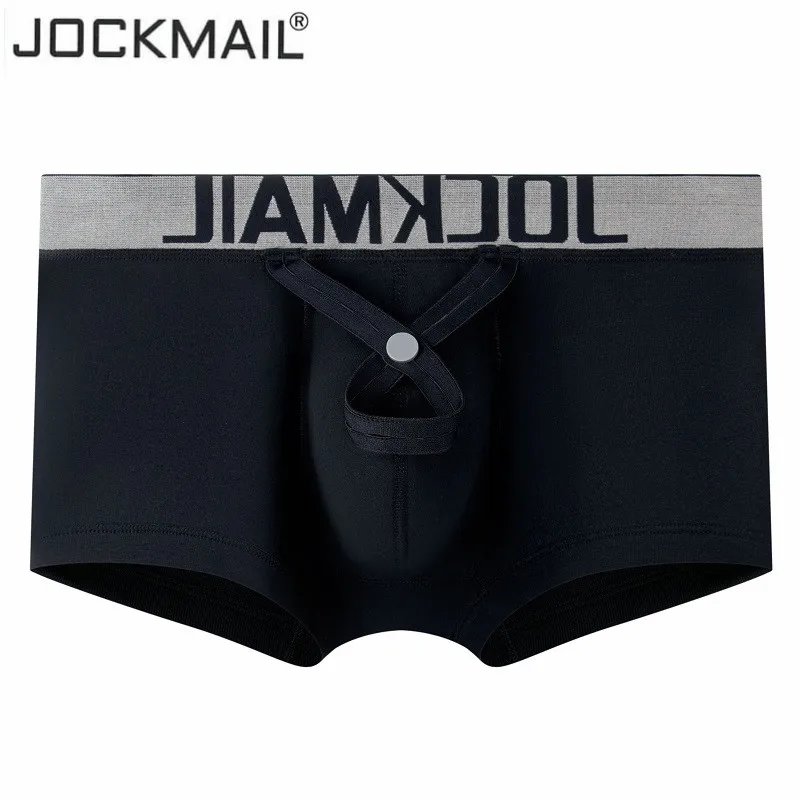 JOCKMAIL сексуальные боксеры для мужчин мужское нижнее белье Чехол колец c выпуклой