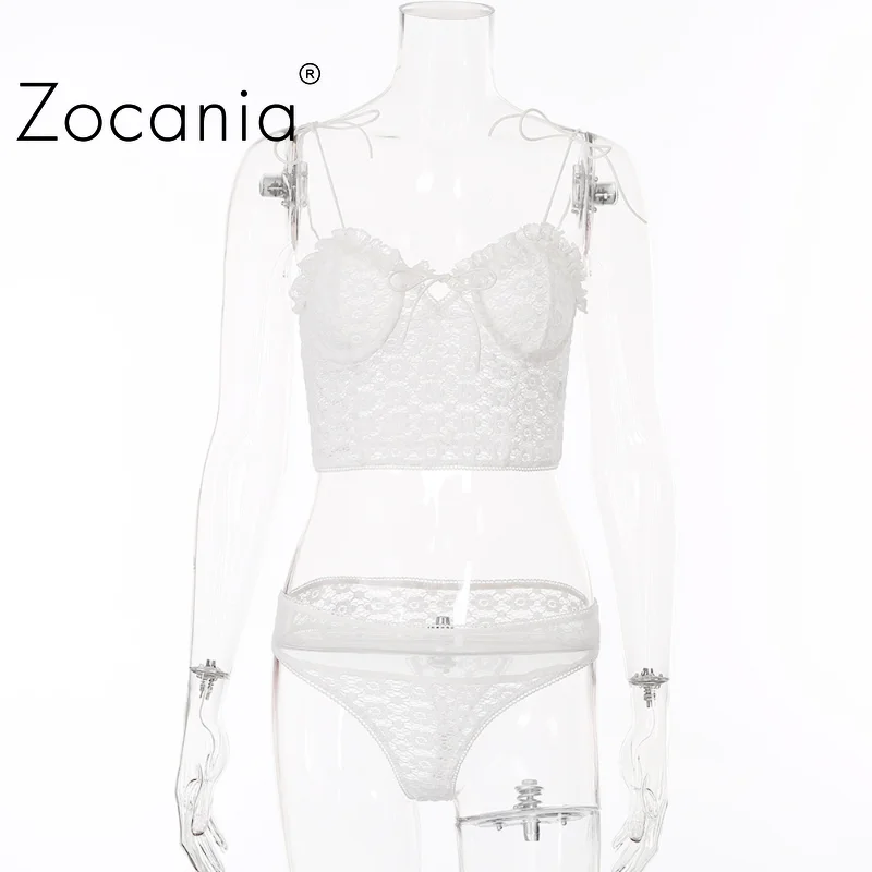 

Falbala Lace Sexy Lingerie Bind Floral Exotic Sets Condole Belt Solid Underwear Women Set White Embroidery Erotic Costumes