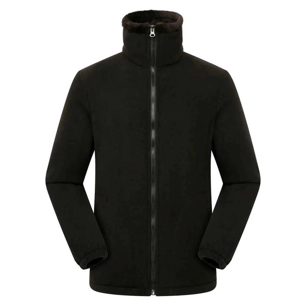 NUONEKO зимняя мужская куртка для походов флисовое теплое пальто с