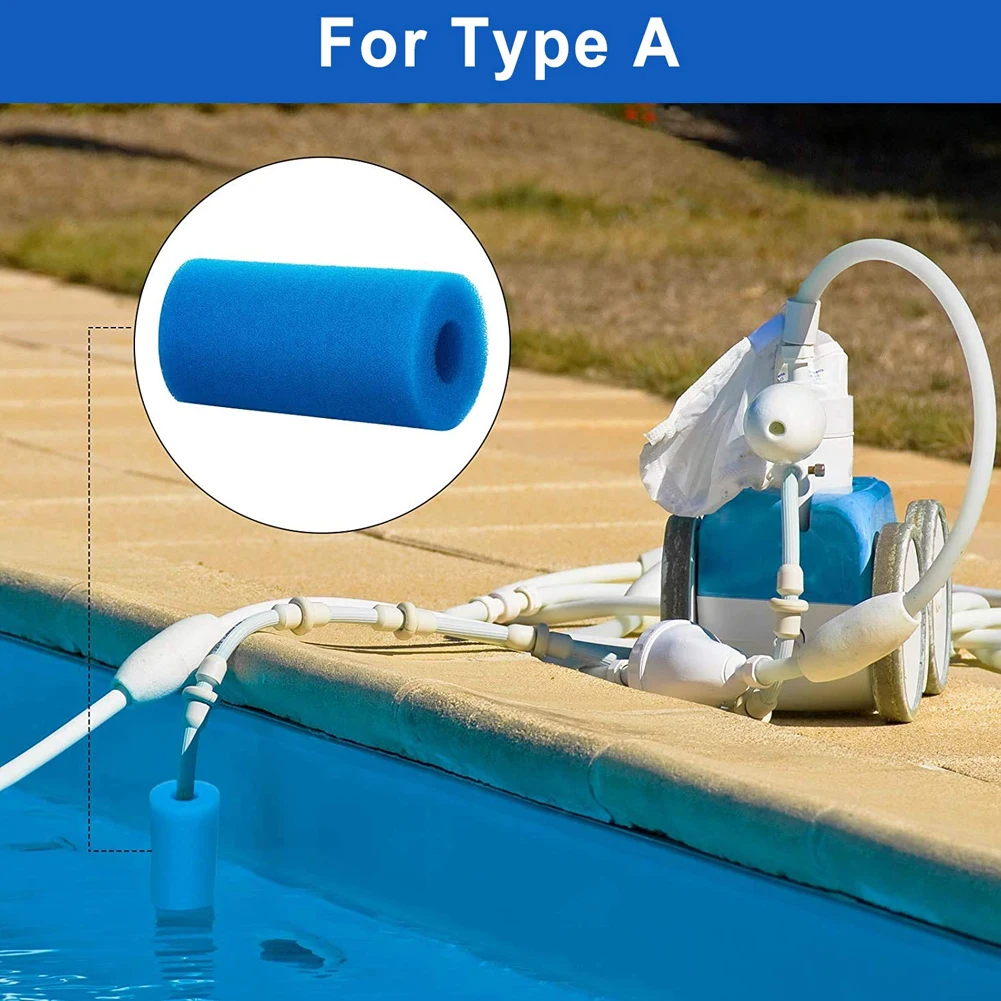 

3pcs Swimming Pool 10cmx20cm Foam Filter Sponge Reusable for Intex Type A Washable Biofoam Cleaner Filter Foam Sponges Tools