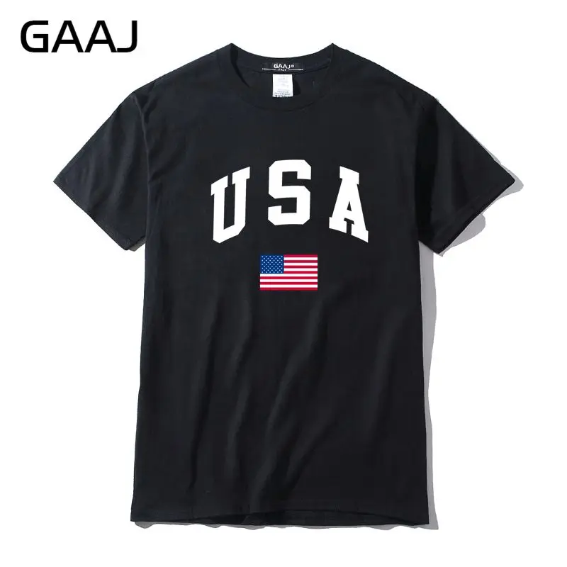 Мужская футболка с флагом США GAAJ Повседневная принтом американского флага 3XL|t-shirt