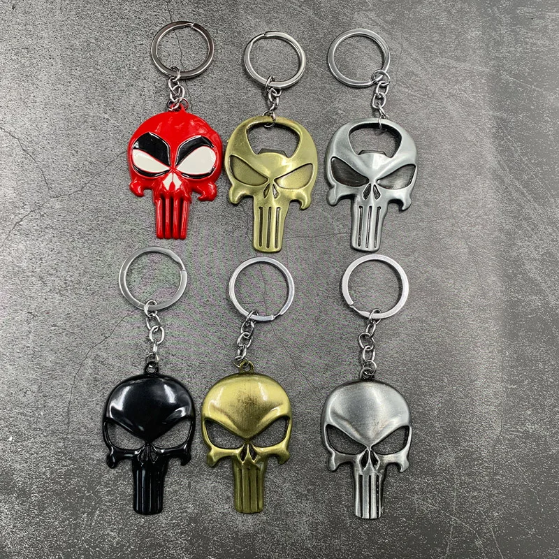 Подарок на Хэллоуин брелок для ключей с черепом открывалка бутылок подвеска