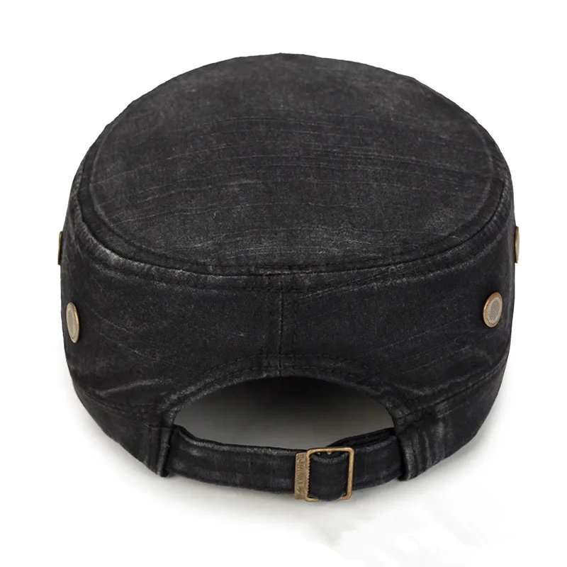 Мужская винтажная хлопковая кепка с плоским верхом регулируемый размер более