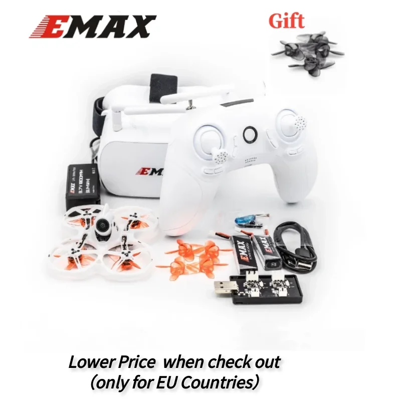 Набор для гоночного дрона Emax Tinyhawk II 2 RTF FPV F4 5A 16000KV RunCam Nano2 25/100/200 мВт VTX 1S-2S с очками |